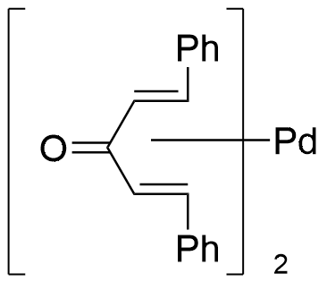 Bis(dibenzylideneacetone)palladium structure diagram