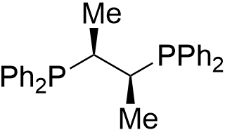 (2S,3S)-Butane-2,3-diylbis(diphenylphosphine) structure diagram