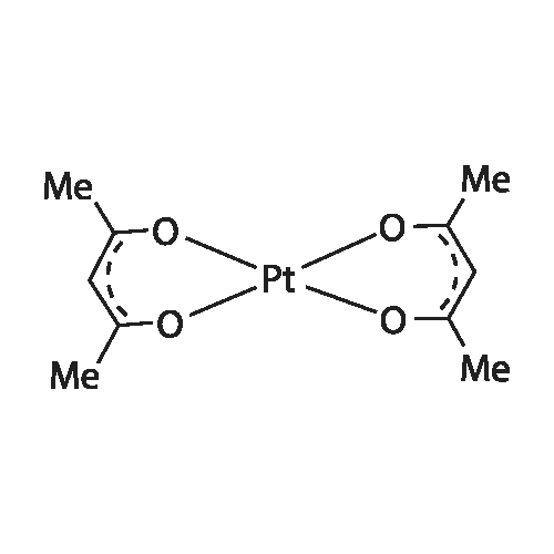 Platinum(II) acetylacetonate structure diagram