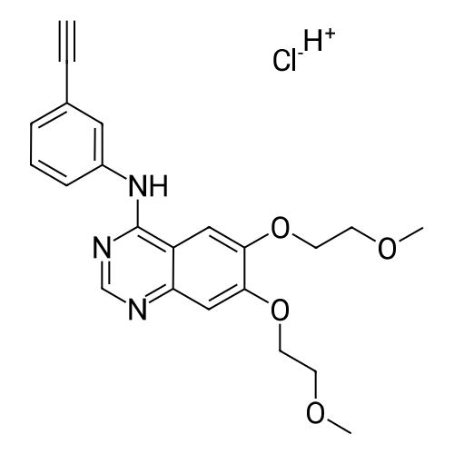 N-(3-Ethynylphenyl)-6,7-bis(2-methoxyethoxy)quinazolin-4-amine hydrochloride structure diagram
