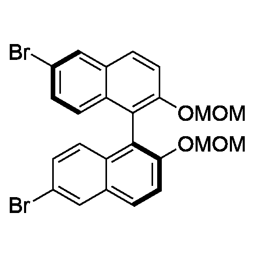 (S)-6,6'-Dibromo-2,2'-bis(methoxymethoxy)-1,1'-binaphthalene structure diagram
