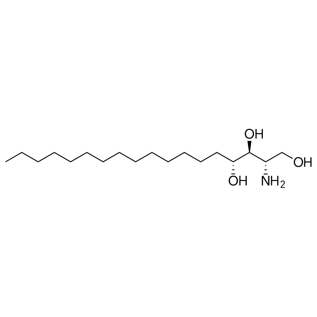(2S,3S,4R)-2-Aminooctadecane-1,3,4-triol structure diagram