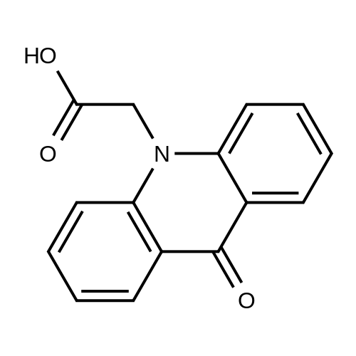2-(9-Oxoacridin-10(9H)-yl)acetic acid structure diagram
