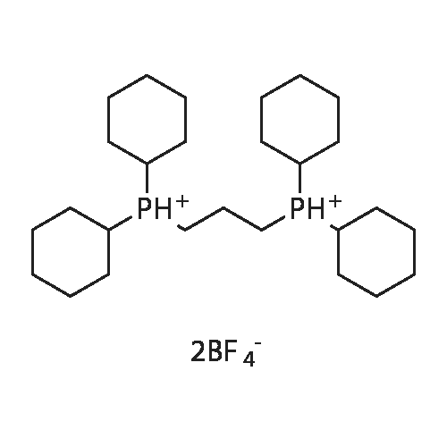 Propane-1,3-diylbis(dicyclohexylphosphonium) tetrafluoroborate structure diagram