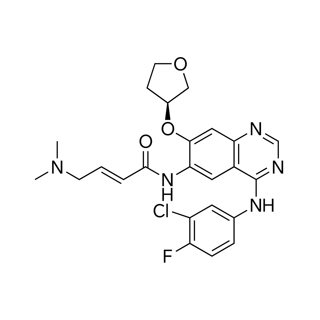 (S,E)-N-(4-((3-Chloro-4-fluorophenyl)amino)-7-((tetrahydrofuran-3-yl)oxy)quinazolin-6-yl)-4-(dimethylamino)but-2-enamide structure diagram