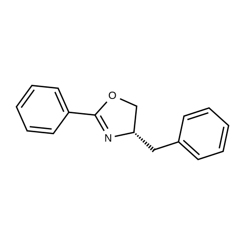 (S)-4-Benzyl-2-phenyl-4,5-dihydrooxazole structure diagram