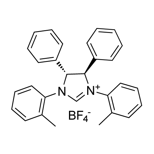 (4R,5R)-4,5-Diphenyl-1,3-di-o-tolyl-4,5-dihydro-1H-imidazol-3-ium tetrafluoroborate structure diagram