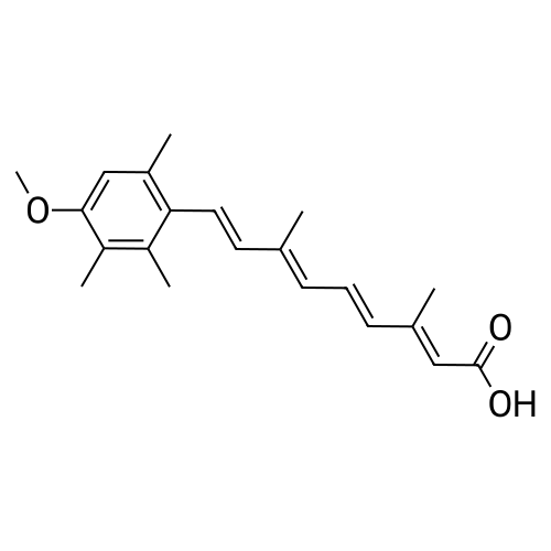 (2E,4E,6E,8E)-9-(4-Methoxy-2,3,6-trimethylphenyl)-3,7-dimethylnona-2,4,6,8-tetraenoic acid structure diagram