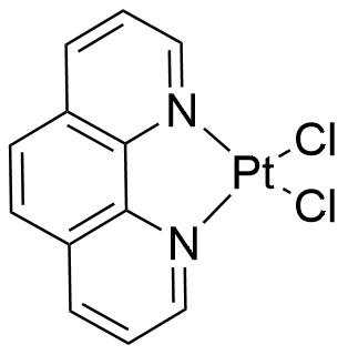 Dichloro(1,10-phenanthroline)platinum(II) structure diagram