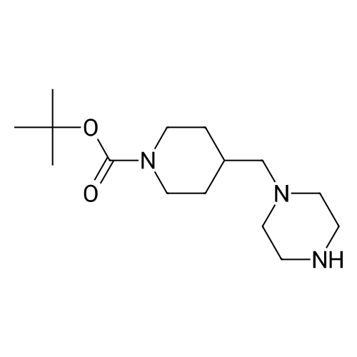 tert-butyl 4-(piperazin-1-ylmethyl)piperidine-1-carboxylate structure diagram