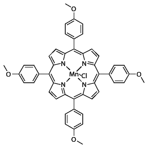 5,10,15,20-Tetrakis(4-methoxyphenyl)-21H,23H-porphinemanganese(III) chloride structure diagram