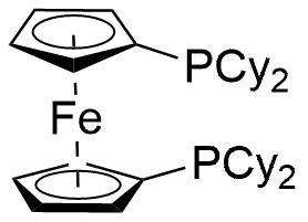 1,1'-Bis(dicyclohexylphosphino)ferrocene structure diagram
