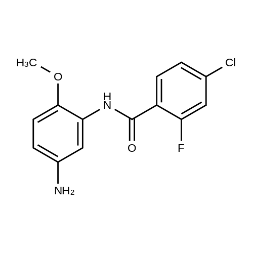 N-(5-Amino-2-methoxyphenyl)-4-chloro-2-fluorobenzamide structure diagram