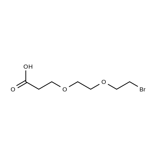 3-(2-(2-Bromoethoxy)ethoxy)propanoic acid structure diagram