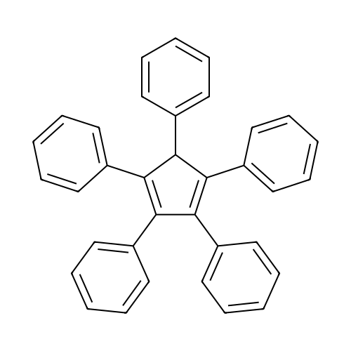 Cyclopenta-1,3-diene-1,2,3,4,5-pentaylpentabenzene structure diagram