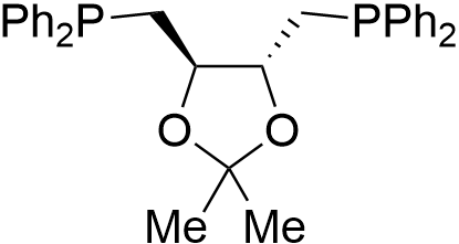 (((4R,5R)-2,2-Dimethyl-1,3-dioxolane-4,5-diyl)bis(methylene))bis(diphenylphosphine) structure diagram