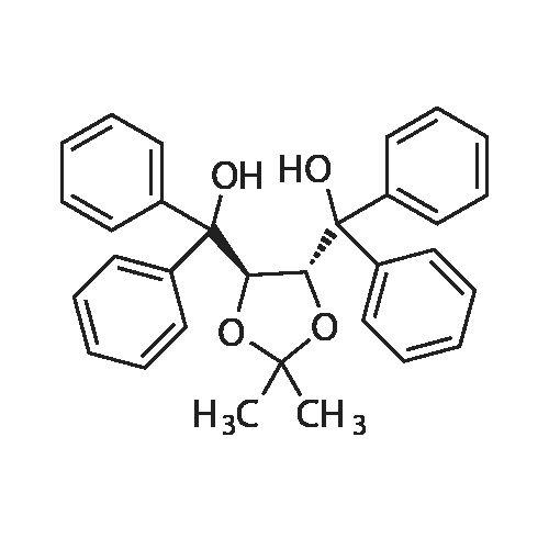 (4R,5R)-2,2-Dimethyl-alpha,alpha,alpha',alpha'-tetraphenyldioxolane-4,5-dimethanol structure diagram