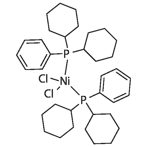 trans-Bis(dicyclohexylphenylphosphino)nickel(II) chloride structure diagram