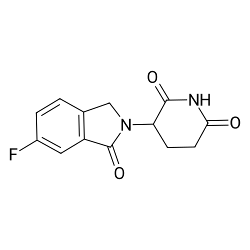 3-(6-Fluoro-1-oxoisoindolin-2-yl)piperidine-2,6-dione structure diagram