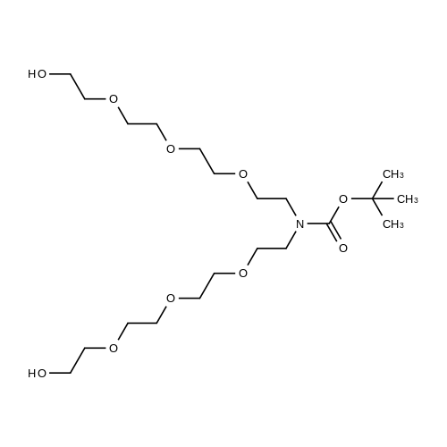 tert-Butyl bis(2-(2-(2-(2-hydroxyethoxy)ethoxy)ethoxy)ethyl)carbamate structure diagram