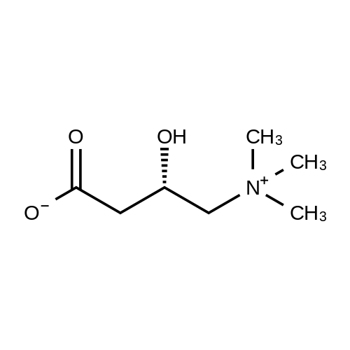 (S)-3-Hydroxy-4-(trimethylammonio)butanoate structure diagram