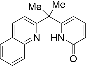6-(2-(Quinolin-2-yl)propan-2-yl)pyridin-2(1H)-one structure diagram