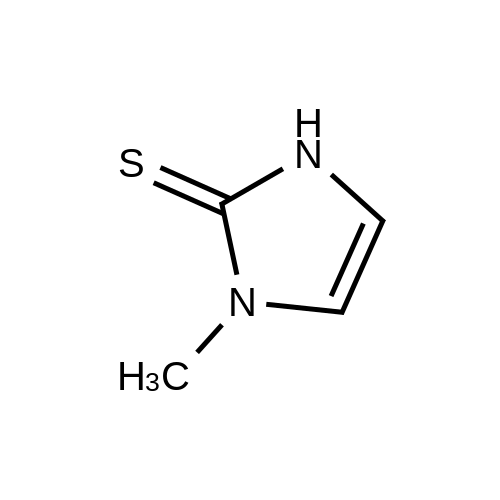 1-Methyl-1H-imidazole-2(3H)-thione structure diagram