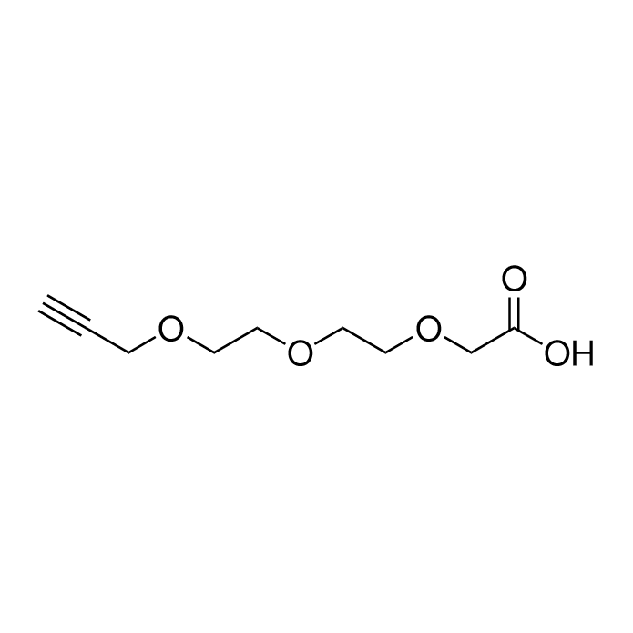 2-(2-(2-(Prop-2-yn-1-yloxy)ethoxy)ethoxy)acetic acid structure diagram