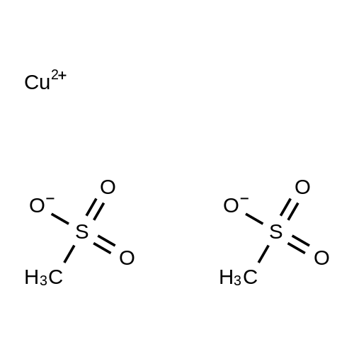 Copper methane sulfonate structure diagram