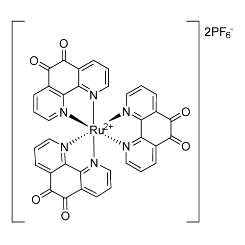 Tris(1,10-phenanthroline-5,6-dione)ruthenium(II) bis(hexafluorophosphate) structure diagram
