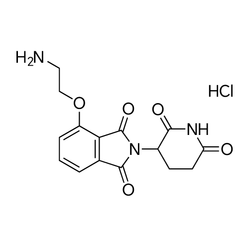 4-(2-Aminoethoxy)-2-(2,6-dioxopiperidin-3-yl)isoindoline-1,3-dione hydrochloride structure diagram