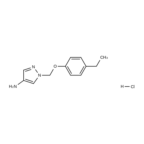 1-((4-Ethylphenoxy)methyl)-1H-pyrazol-4-amine hydrochloride structure diagram