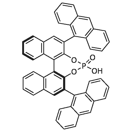 (S)-3,3'-BIs(anthracenyl-9-yl)-1,1'-binapthyl-2,2'-diyl hydrogenphosphate structure diagram