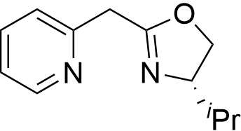 (S)-4-Isopropyl-2-(pyridin-2-ylmethyl)-4,5-dihydrooxazole structure diagram