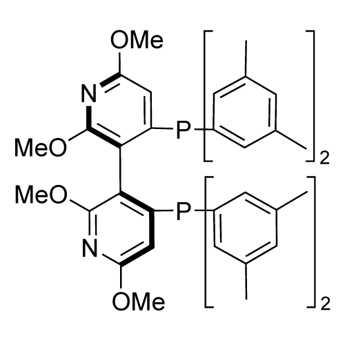 (S)-4,4'-Bis(bis(3,5-dimethylphenyl)phosphino)-2,2',6,6'-tetramethoxy-3,3'-bipyridine structure diagram