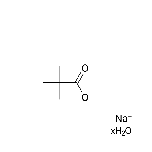 Sodium Trimethylacetate xHydrate structure diagram