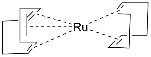 (1,5-Cyclooctadiene)(1,3,5-cyclooctatriene)ruthenium structure diagram