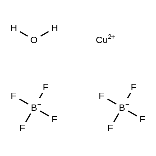 Copper(II) tetrafluoroborate hydrate structure diagram