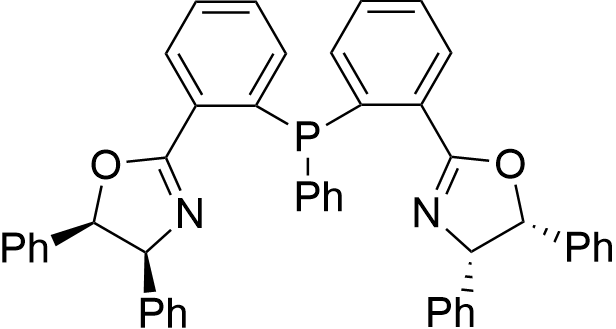 (4S,4'S,5R,5'R)-2,2'-((Phenylphosphinediyl)bis(2,1-phenylene))bis(4,5-diphenyl-4,5-dihydrooxazole) structure diagram
