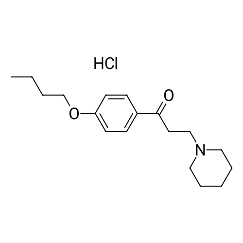 1-(4-Butoxyphenyl)-3-(piperidin-1-yl)propan-1-one hydrochloride structure diagram