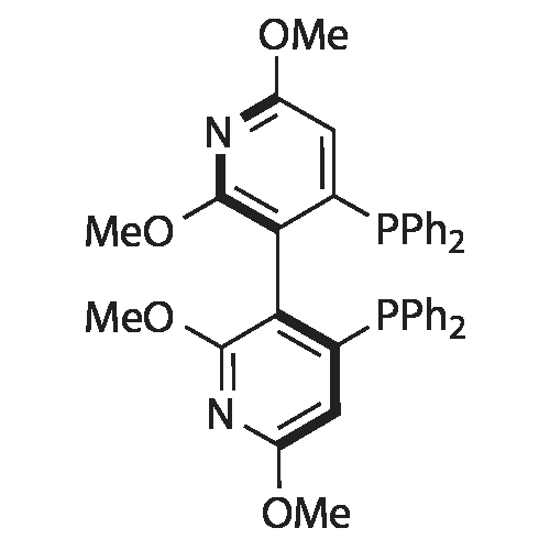 (S)-4,4'-Bis(diphenylphosphino)-2,2',6,6'-tetramethoxy-3,3'-bipyridine structure diagram