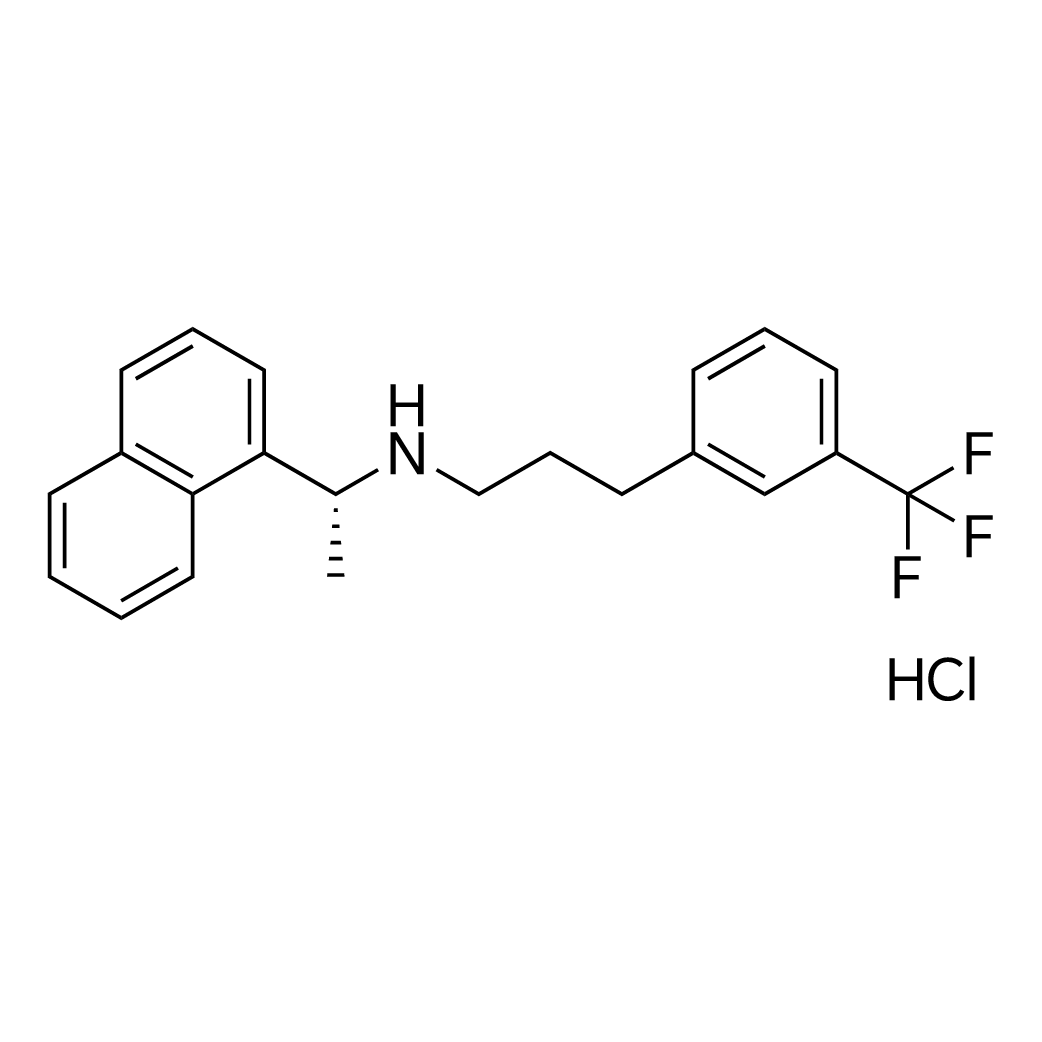 (R)-N-(1-(Naphthalen-1-yl)ethyl)-3-(3-(trifluoromethyl)phenyl)propan-1-amine hydrochloride structure diagram