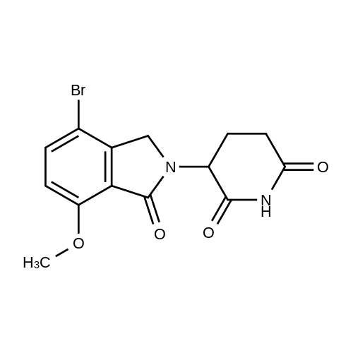 3-(4-Bromo-7-methoxy-1-oxoisoindolin-2-yl)piperidine-2,6-dione structure diagram