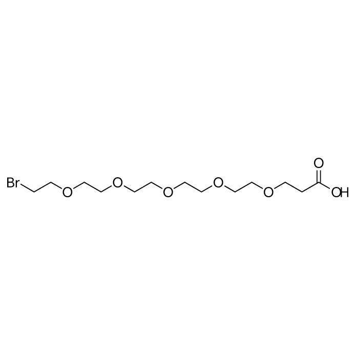 1-Bromo-3,6,9,12,15-pentaoxaoctadecan-18-oic acid structure diagram