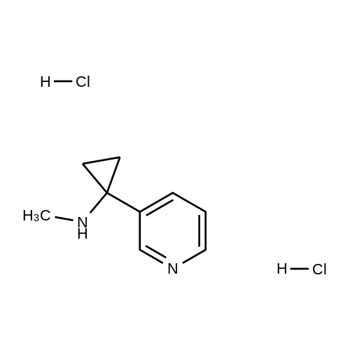 N-Methyl-1-(pyridin-3-yl)cyclopropan-1-amine dihydrochloride structure diagram