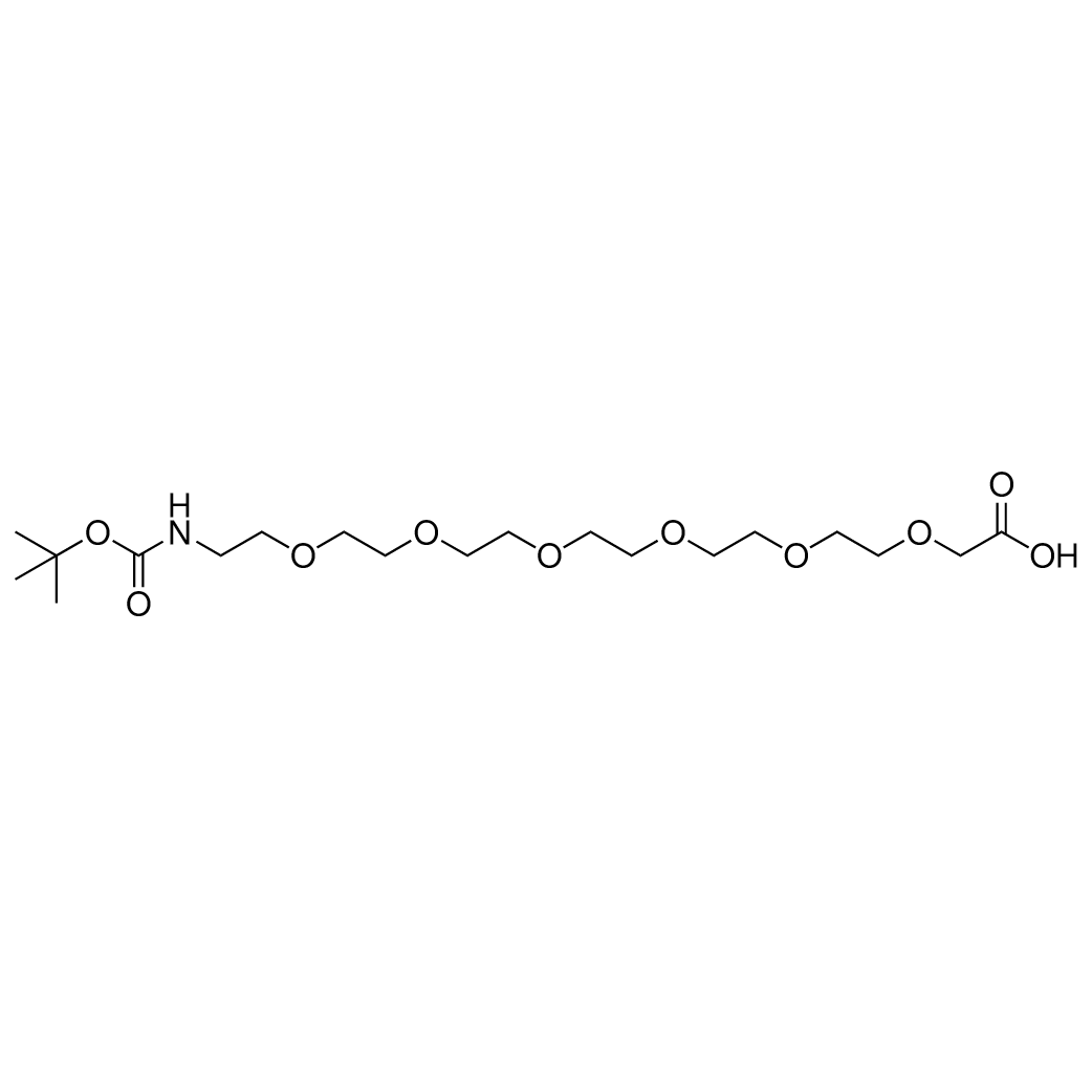 2,2-Dimethyl-4-oxo-3,8,11,14,17,20,23-heptaoxa-5-azapentacosan-25-oic acid structure diagram
