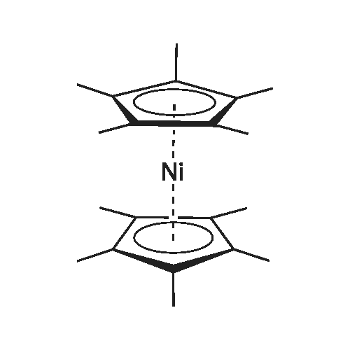 Bis(pentamethylcyclopentadienyl)nickel structure diagram