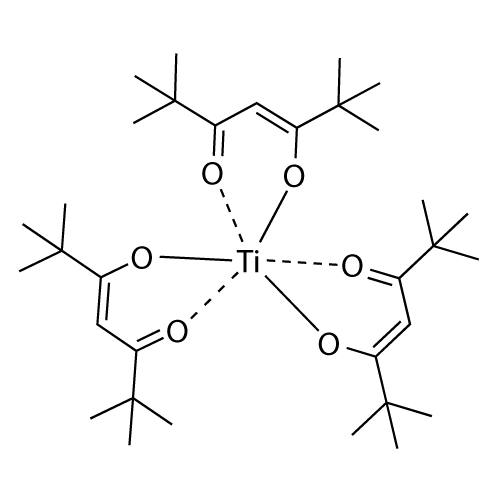 Tris(2,2,6,6-tetramethyl-3,5-heptanedionato)titanium(III) structure diagram