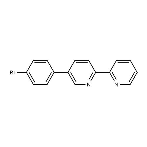 5-(4-Bromophenyl)-2,2'-bipyridine structure diagram
