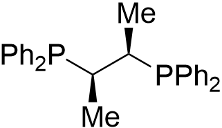 (2R,3R)-Butane-2,3-diylbis(diphenylphosphine) structure diagram